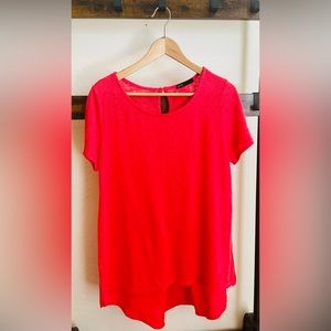 Gibson Look Women's Top Size Large Short Sleeve Blouse Pink LS3940W